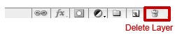 delete layer button