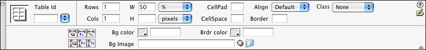 table properties inspector