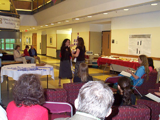 Shelley Phelan with her students, Nicole Carlson and Bridget Gallagher