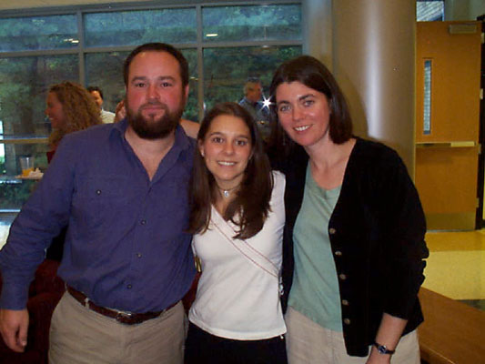 Anne Morris with Professors Tod Osier and Jen Klug