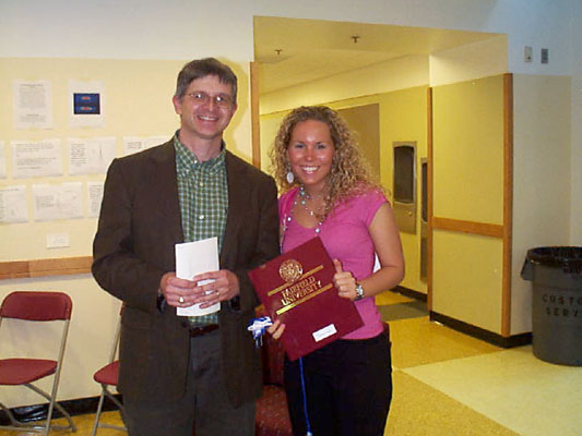 Professor Glenn Sauer with student Alison Sikora