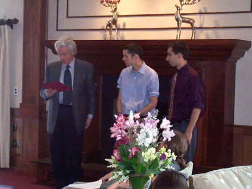 Dr. Jack Beal awards Physics researchers, Michael Talmadge and Michael Zaffetti